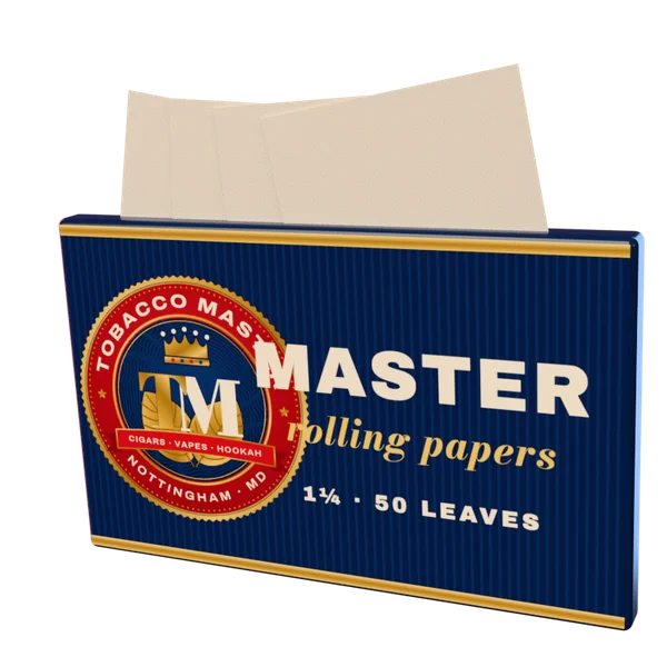 3D render of a navy rolling papers booklet