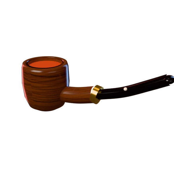 3D render of a briar tobacco pipe