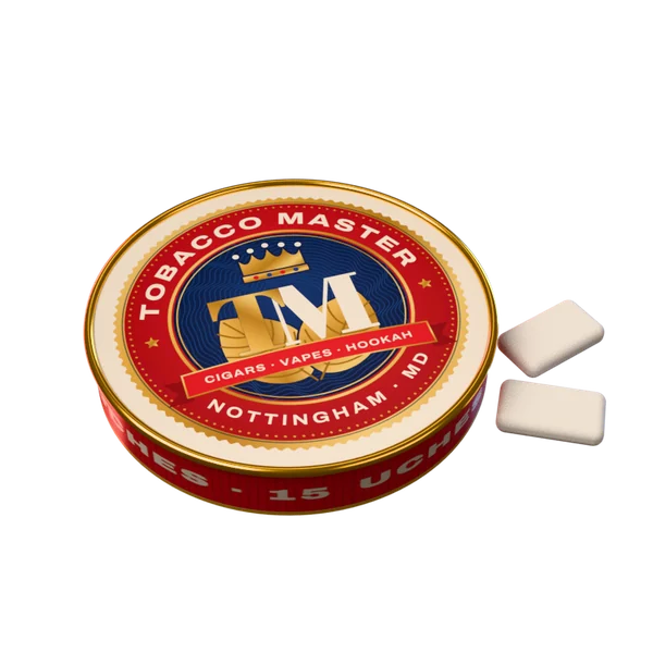 3D render of a nicotine pouch tin with the Tobacco Master seal